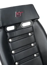 NRG GTS Retro Bucket Seat features Black PVC Leather, Black stitching                                     - PRI-100BK-H - Image 7