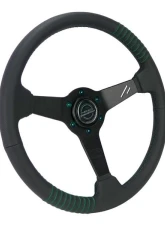 NRG Steering Wheel - 20 Year Anniversary Black Reinforced Spoke, 1.5" Dish, 350 MM                                     - RST-037MB-B-20 - Image 2