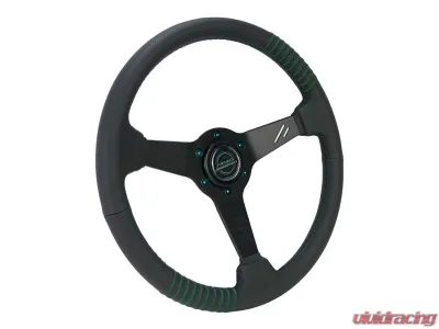 NRG Steering Wheel - 20 Year Anniversary Black Reinforced Spoke, 1.5" Dish, 350 MM - RST-037MB-B-20
