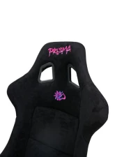 NRG FRP Bucket Seat (Large) Black Alcantara material with Dragon Livery on the Back                                     - FRP-302BK-DRGN-N - Image 5
