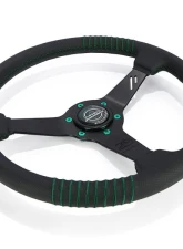 NRG Steering Wheel - 20 Year Anniversary Black Reinforced Spoke, 1.5" Dish, 350 MM                                     - RST-037MB-B-20 - Image 3