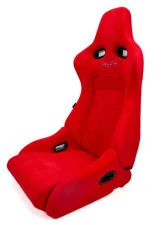 NRG Reclinable Bucket Racing Seat- Prisma Lab- Red Vegan Suede Sold in Pairs                                     - RSC-710 L/R RD - Image 10