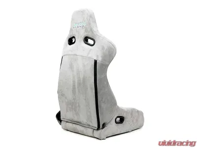NRG Reclinable Bucket Racing Seat- Prisma Lab- Grey Vegan Suede Sold in Pairs - RSC-710 L/R- GY
