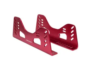 NRG Tall High Grade Aluminum Side Mount Bracket in Pairs - Red
