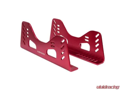 NRG Tall High Grade Aluminum Side Mount Bracket in Pairs - Red - LSMB-RD