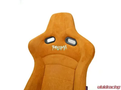 NRG Reclinable Bucket Racing Seat- Prisma Lab- Tan Vegan Suede Sold in Pairs - RSC-710 L/R-TAN