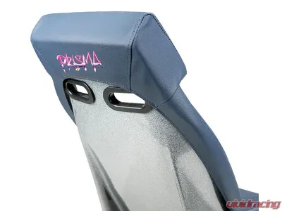 NRG GTS Retro Bucket Seat Silver Fiberglass back with glitter - PRI-150NVY