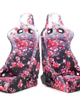 NRG Reclinable Bucket Racing Seat- Prisma Lab- Sakura Print Sold in Pairs                                     - RSC-710 L/R- SAKURA - Image 9