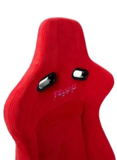 NRG Reclinable Bucket Racing Seat- Prisma Lab- Red Vegan Suede Sold in Pairs                                     - RSC-710 L/R RD - Image 7