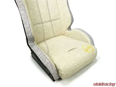 NRG Defender water resistant steel frame suspension seats Tan with Sand trim - DF-100BH-S