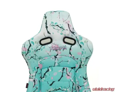 NRG Reclinable Bucket Racing Seat- Prisma Lab- Blossom Print Sold in Pairs - RSC-710 L/R-BLOSSOM