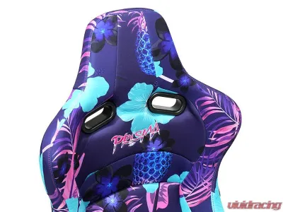 NRG Reclinable Bucket Racing Seat- Prisma Lab- Pina Print Sold in Pairs - RSC-710 L/R- PINA