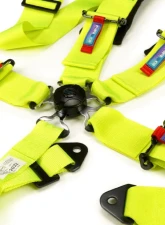 NRG Sfi 16.1 5Pt 3 Inch Seat Belt Harness W/ Pads / Cam Lock - Neon Green 12/22                                     - SBH-B6PCNG - Image 2