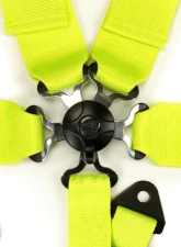 NRG Sfi 16.1 5Pt 3 Inch Seat Belt Harness W/ Pads / Cam Lock - Neon Green 12/22                                     - SBH-B6PCNG - Image 4