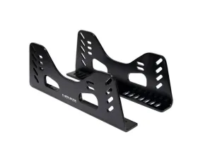 NRG Tall High Grade Aluminum Side Mount Bracket in Pairs - Black