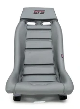 NRG GTS Retro Bucket Seat features Gunmetal PVC Leather, Gunmetal stitching                                     - PRI-150GM - Image 2