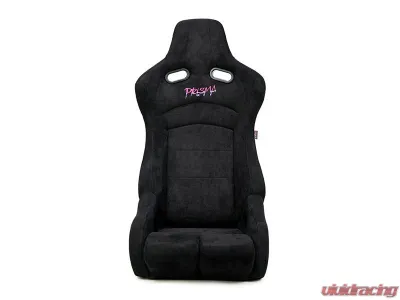 NRG Reclinable Bucket Racing Seat- Prisma Lab- Black Vegan Suede Sold in Pairs - RSC-710 L/R- BK