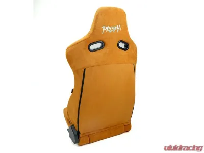 NRG Reclinable Bucket Racing Seat- Prisma Lab- Tan Vegan Suede Sold in Pairs - RSC-710 L/R-TAN