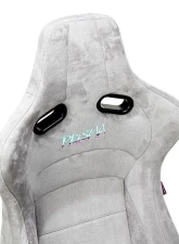 NRG Reclinable Bucket Racing Seat- Prisma Lab- Grey Vegan Suede Sold in Pairs                                     - RSC-710 L/R- GY - Image 7