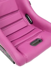 NRG GT Retro Bucket Seat - Wine PVC Leather Wine                                     - PRI-150WINE - Image 6