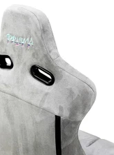 NRG Reclinable Bucket Racing Seat- Prisma Lab- Grey Vegan Suede Sold in Pairs                                     - RSC-710 L/R- GY - Image 8