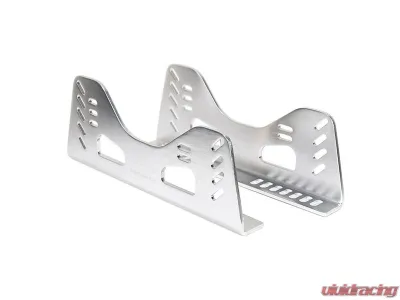 NRG Tall High Grade Aluminum Side Mount Bracket in Pairs - Silver - LSMB-SL