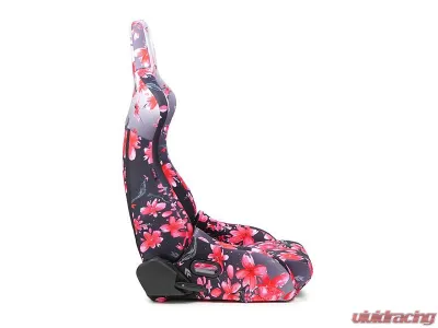 NRG Reclinable Bucket Racing Seat- Prisma Lab- Sakura Print Sold in Pairs - RSC-710 L/R- SAKURA