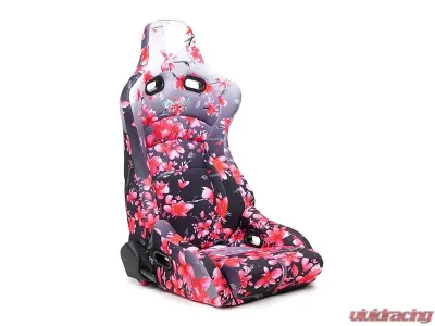 NRG Reclinable Bucket Racing Seat- Prisma Lab- Sakura Print Sold in Pairs - RSC-710 L/R- SAKURA