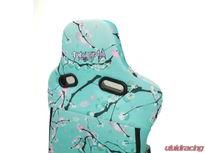 NRG Reclinable Bucket Racing Seat- Prisma Lab- Blossom Print Sold in Pairs - RSC-710 L/R-BLOSSOM