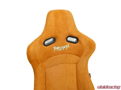 NRG Reclinable Bucket Racing Seat- Prisma Lab- Tan Vegan Suede Sold in Pairs - RSC-710 L/R-TAN
