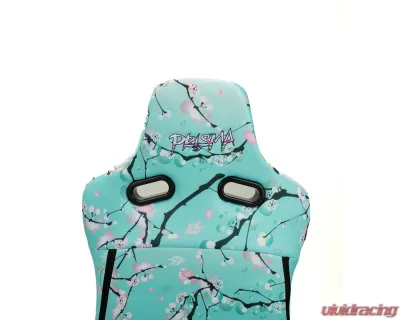 NRG Reclinable Bucket Racing Seat- Prisma Lab- Blossom Print Sold in Pairs - RSC-710 L/R-BLOSSOM