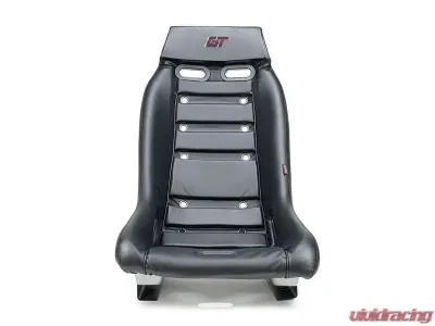 NRG GTS Retro Bucket Seat features Black PVC Leather, Black stitching - PRI-100BK-H