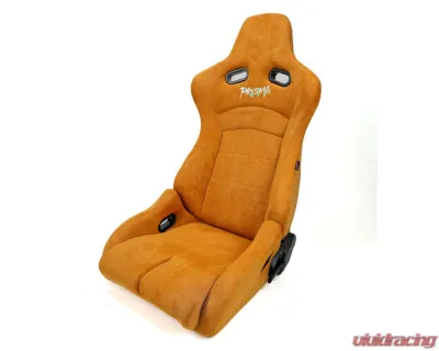 NRG Reclinable Bucket Racing Seat- Prisma Lab- Tan Vegan Suede Sold in Pairs - RSC-710 L/R-TAN