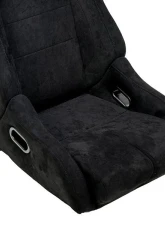 NRG Reclinable Bucket Racing Seat- Prisma Lab- Black Vegan Suede Sold in Pairs                                     - RSC-710 L/R- BK - Image 6