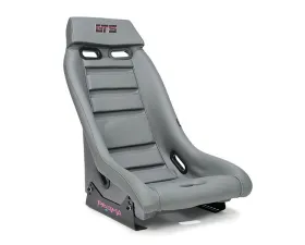 NRG GTS Retro Bucket Seat features Gunmetal PVC Leather, Gunmetal stitching