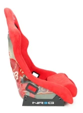 NRG FRP Bucket Seat (Large) Red Alcantara material with Dragon Livery on the Back                                     - FRP-302RD-DRGN-R - Image 3