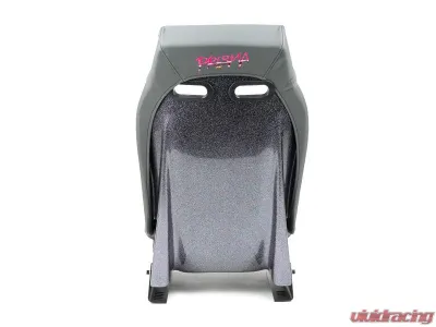 NRG GTS Retro Bucket Seat features Gunmetal PVC Leather, Gunmetal stitching - PRI-150GM