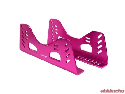 NRG Tall High Grade Aluminum Side Mount Bracket in Pairs - Pink - LSMB-PK
