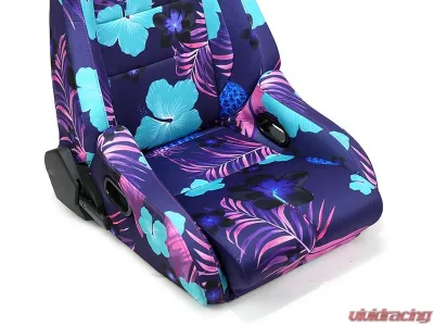 NRG Reclinable Bucket Racing Seat- Prisma Lab- Pina Print Sold in Pairs - RSC-710 L/R- PINA