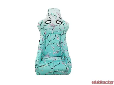 NRG Reclinable Bucket Racing Seat- Prisma Lab- Blossom Print Sold in Pairs - RSC-710 L/R-BLOSSOM