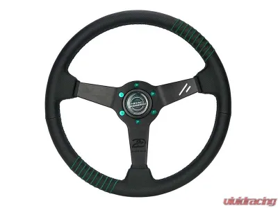 NRG Steering Wheel - 20 Year Anniversary Black Reinforced Spoke, 1.5" Dish, 350 MM - RST-037MB-B-20