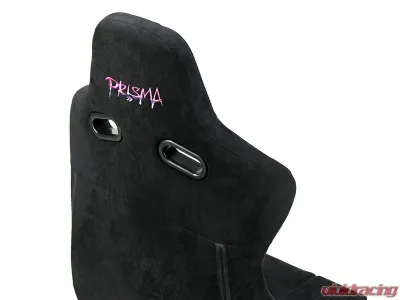 NRG Reclinable Bucket Racing Seat- Prisma Lab- Black Vegan Suede Sold in Pairs - RSC-710 L/R- BK