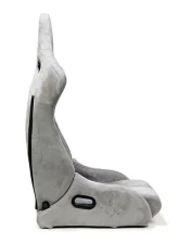 NRG Reclinable Bucket Racing Seat- Prisma Lab- Grey Vegan Suede Sold in Pairs                                     - RSC-710 L/R- GY - Image 3