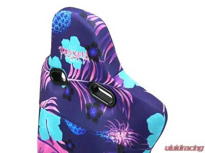 NRG Reclinable Bucket Racing Seat- Prisma Lab- Pina Print Sold in Pairs - RSC-710 L/R- PINA