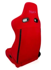 NRG Reclinable Bucket Racing Seat- Prisma Lab- Red Vegan Suede Sold in Pairs                                     - RSC-710 L/R RD - Image 4