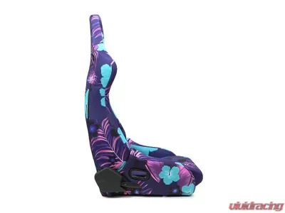 NRG Reclinable Bucket Racing Seat- Prisma Lab- Pina Print Sold in Pairs - RSC-710 L/R- PINA