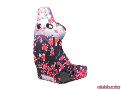 NRG Reclinable Bucket Racing Seat- Prisma Lab- Sakura Print Sold in Pairs - RSC-710 L/R- SAKURA