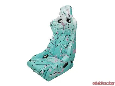 NRG Reclinable Bucket Racing Seat- Prisma Lab- Blossom Print Sold in Pairs - RSC-710 L/R-BLOSSOM