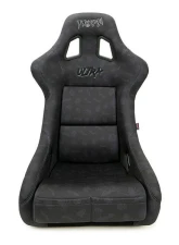 NRG FRP Bucket Seat PRISMA Edition with Orange pearlized back. All Black satin material (Large)                                     - FRP-302BK-SPOOKY - Image 8