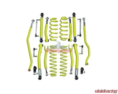 Steinjager Neon Yellow 3.5 Inch Double Adjustable Lift Kit Jeep Wrangler JL 2018+ - J0049468